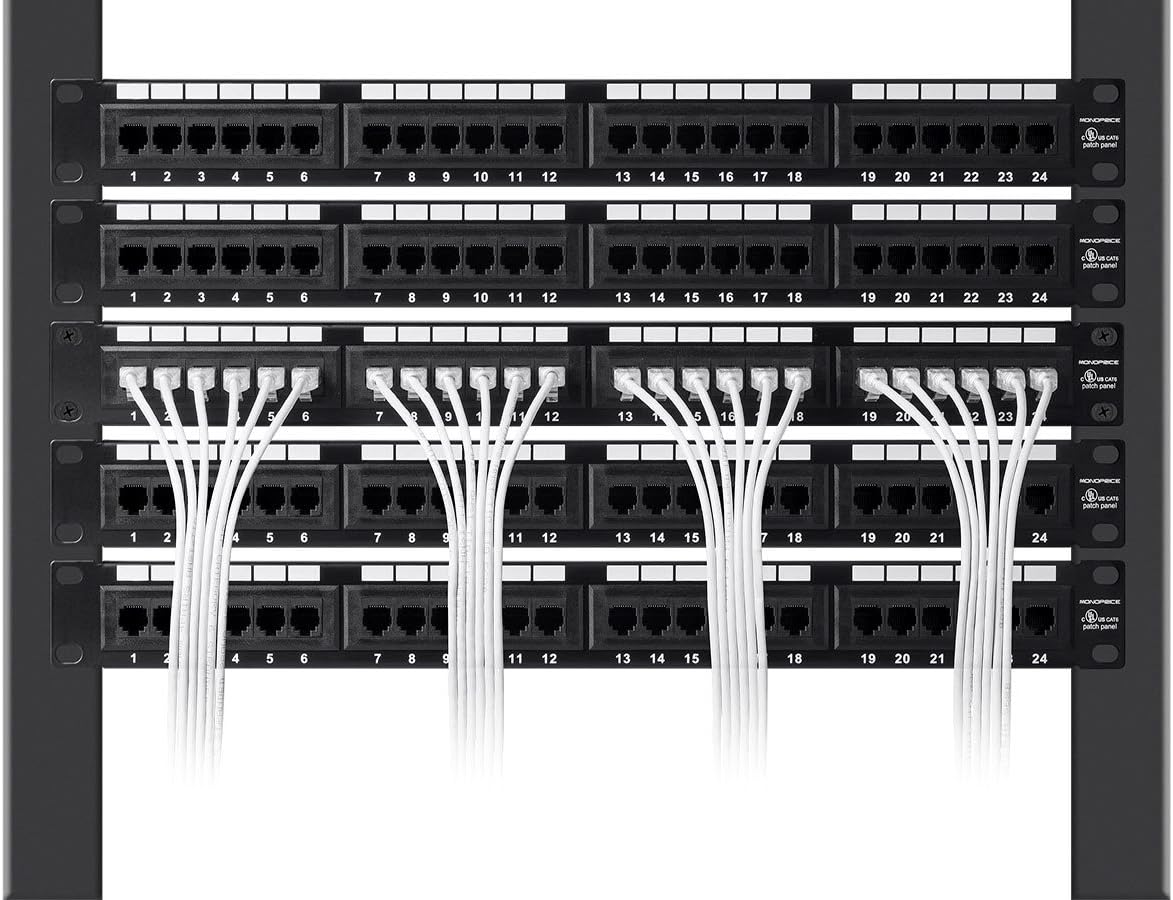 Monoprice Cat6 1ft Gray Component Level Patch Cable UTP 28AWG 550MHz Pure Bare Copper Snagless RJ45 SlimRun Series Ethernet