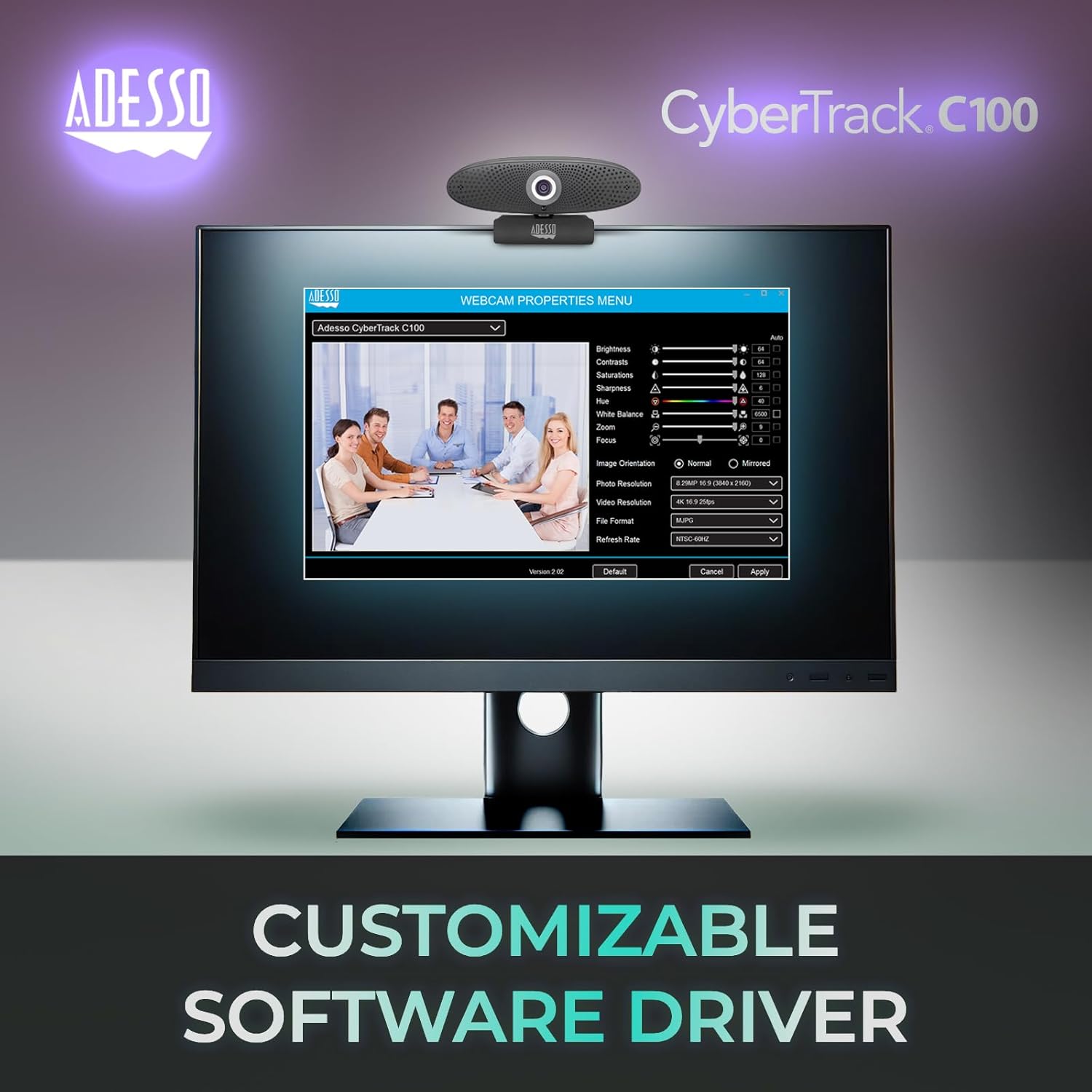 4K Webcam for Conference and Meeting Room, PC and Laptop with Remote Control Ultra HD Boardroom Camera with 8MP CMOS Sensor