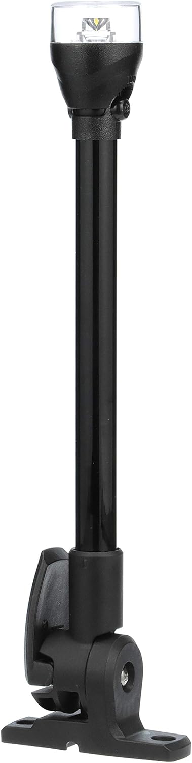 Attwood 5558-P12A7 All-Round LED Fold Down Navigation Light Black Base, 12-Inch