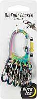 Nite Ize BigFoot Locker KeyRack Stainless Steel Key Holder with S-Biner MicroLocks