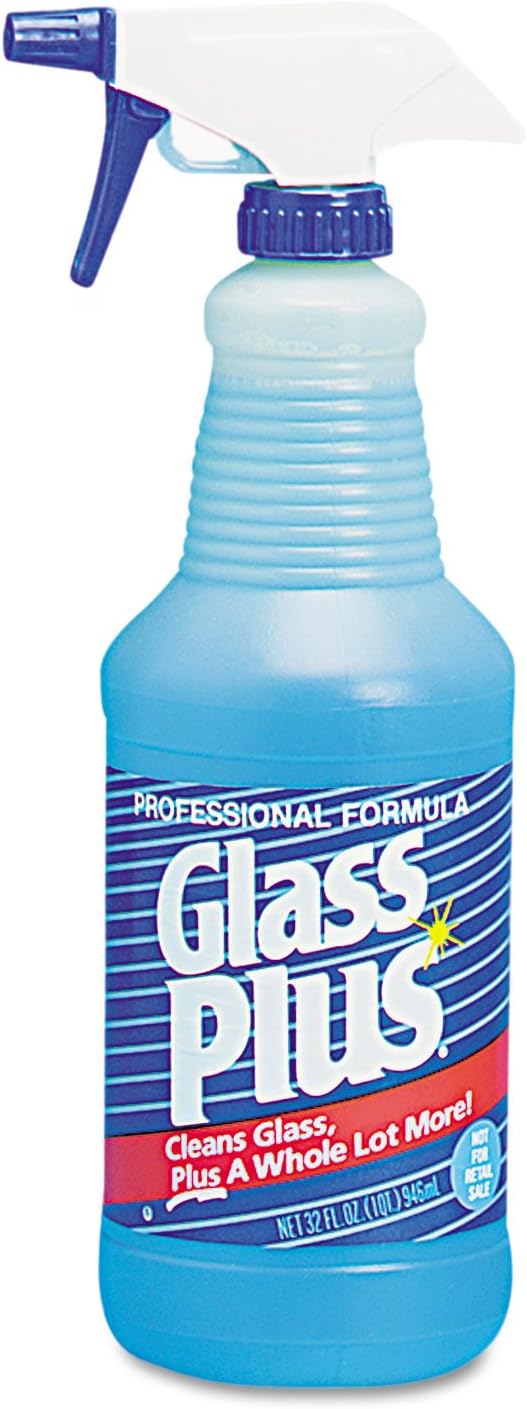 Diversey Glass Plus Multi-Surface Cleaner - 32 fl oz (1 quart) - Non-streaking, Non Ammoniated - Blue Bottle - 1 Each