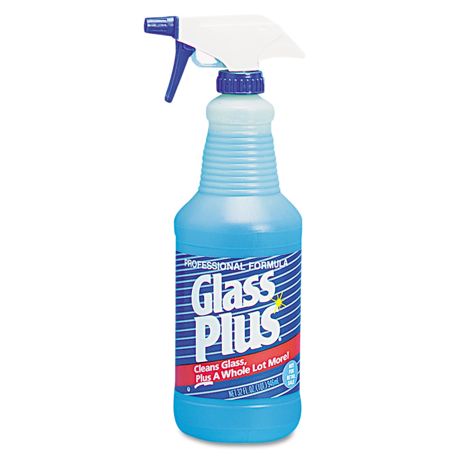 Diversey Glass Plus Multi-Surface Cleaner - 32 fl oz (1 quart) - Non-streaking, Non Ammoniated - Blue Bottle - 1 Each