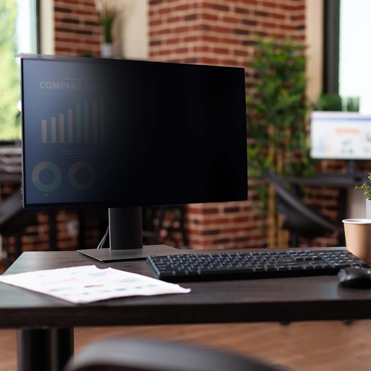 StarTech.com Hanging Acrylic Monitor Privacy Screen 16:9 ±30°