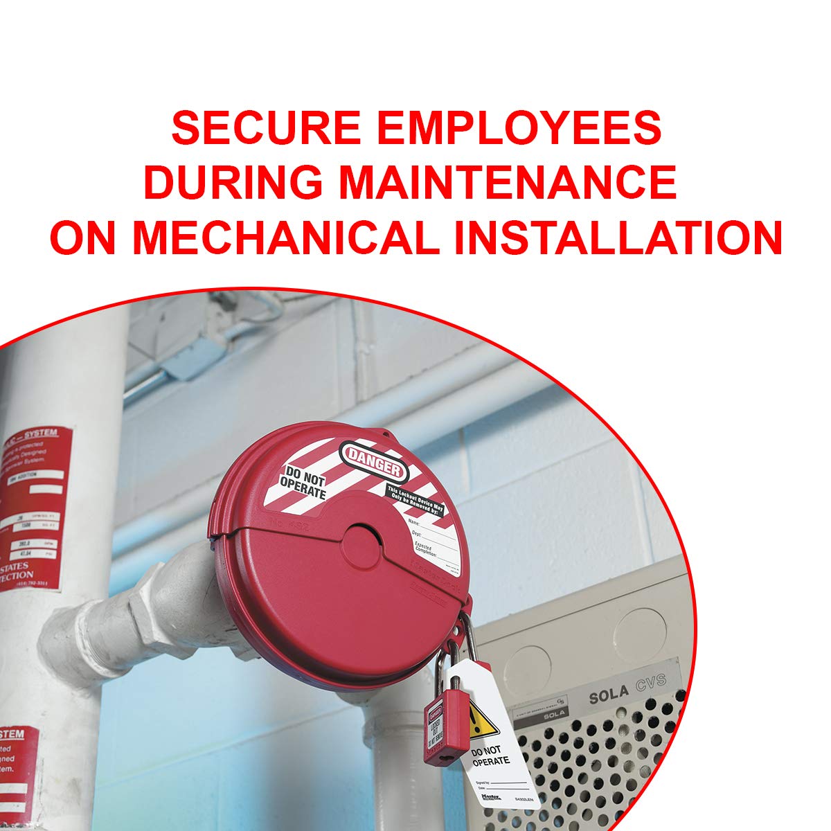 MASTER LOCK 410 Lockout Tagout Safety Padlock with Key