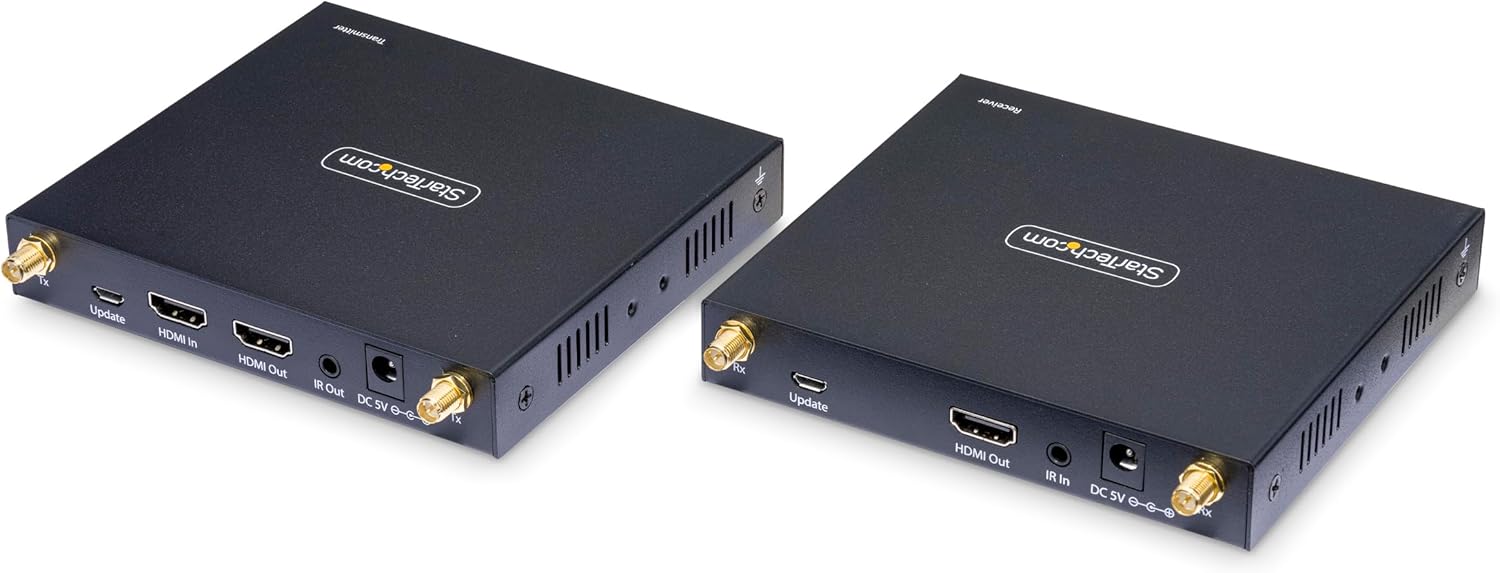 StarTech.com Wireless HDMI Extender, 4K 60Hz, Transmitter and Receiver Kit, Up to 165ft (50m), No Line-of-Sight Required