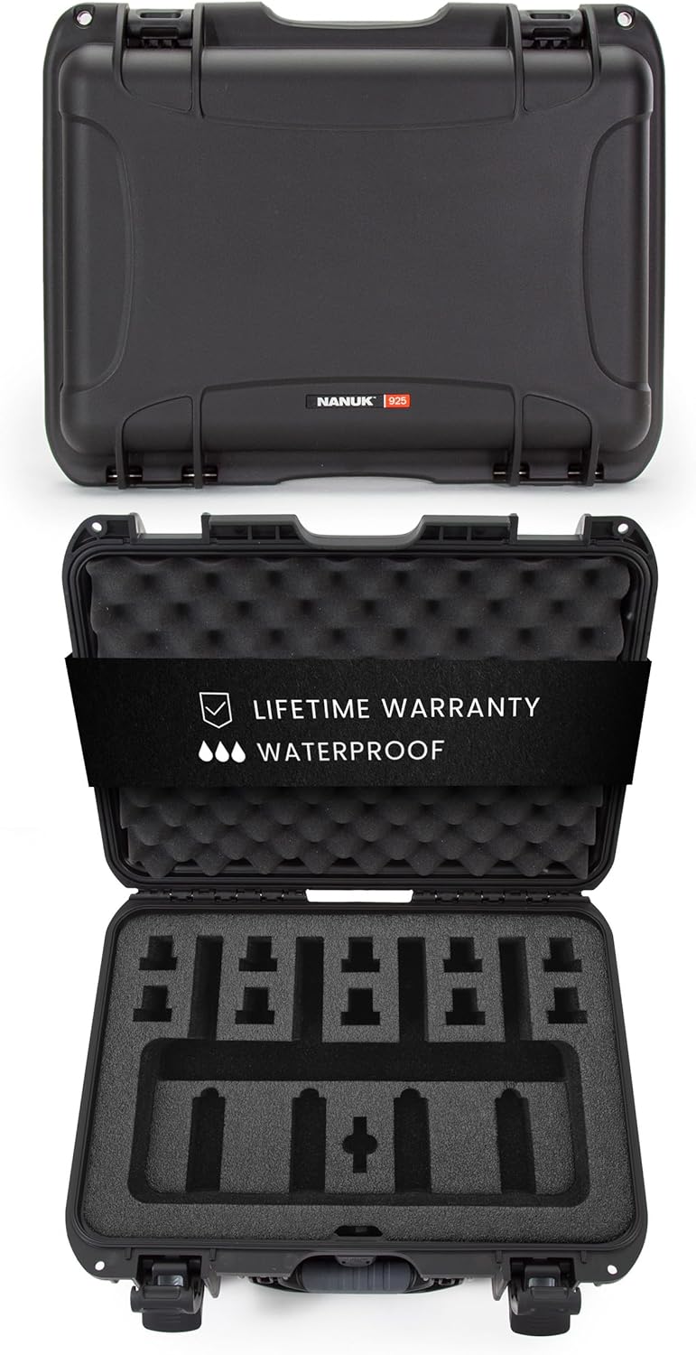 NANUK 925 Hard Case with Custom Foam Insert for 4 UP Pistols
