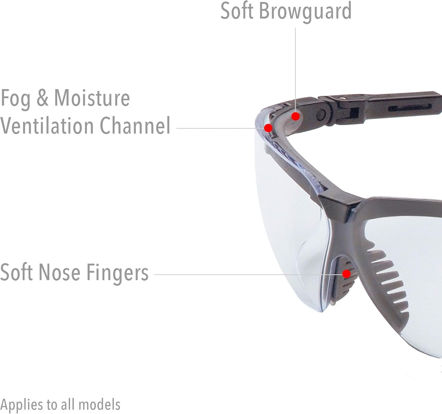 UVEX Genesis Safety Glasses with Uvextreme Anti-fog Coating