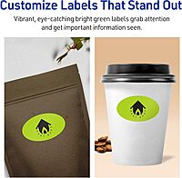 Avery Printable Oval Labels, Sure Feed Technology, 1" x 2", Bright Green, Print-to-The-Edge, 240 Total