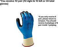 SHOWA 477 Nitrile/Nitrile Foam Fully Coated Insulated Winter Work Glove with Poly Blend Liner Bulk Pack X-Large