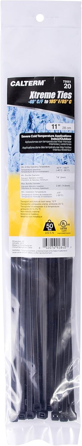 Gardner Bender 46-210UVB DoubleLock Cable Tie, 11 Inch., lbs. Tensile Strength