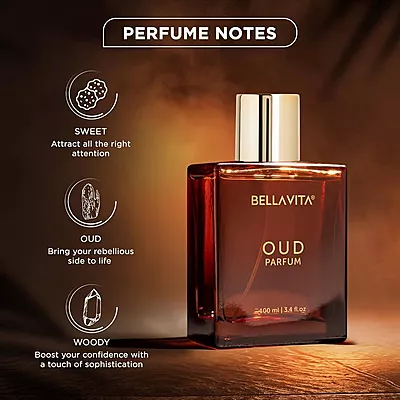 Bella Vita Luxury OUD PARFUM Intense Unisex Perfume for Men & Women with Carnation,Vanilla,Cedarwood|Woody,Oriental Long Lasting Fragrance Scent 100Ml
