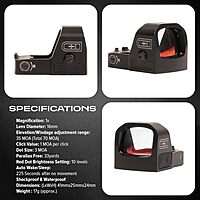 C+H EDC RMSc-Compatible Micro Red Dot Reflex Sight for Pistol