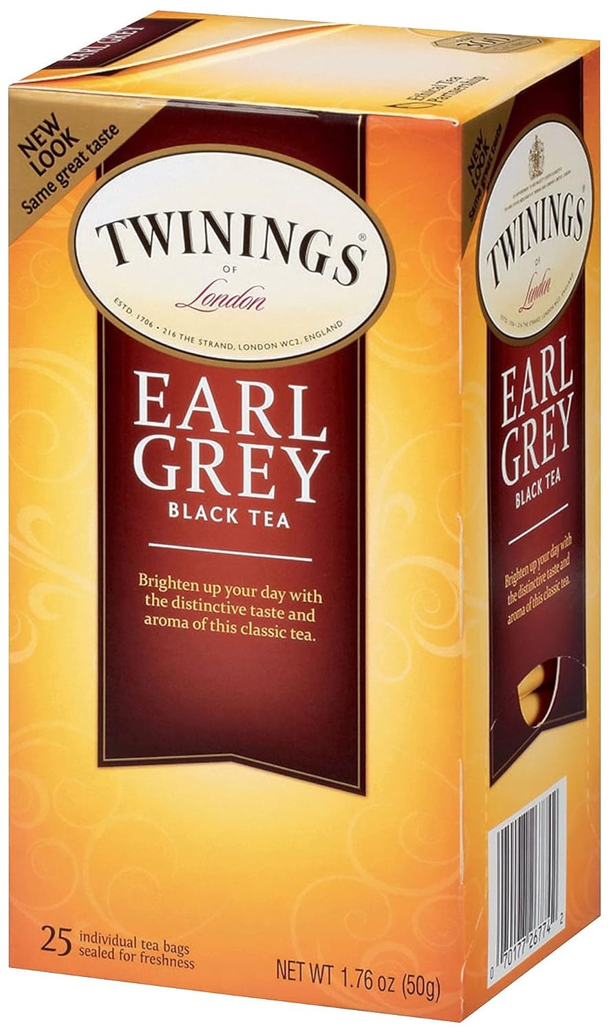 Twinings Earl Grey Tea Bags, 25 Count, 1.76 oz