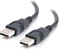 C2G 1m USB Cable - USB A to USB A - M/M - Type A Male USB - Type A Male USB - 3.28ft - Black