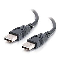 C2G 1m USB Cable - USB A to USB A - M/M - Type A Male USB - Type A Male USB - 3.28ft - Black