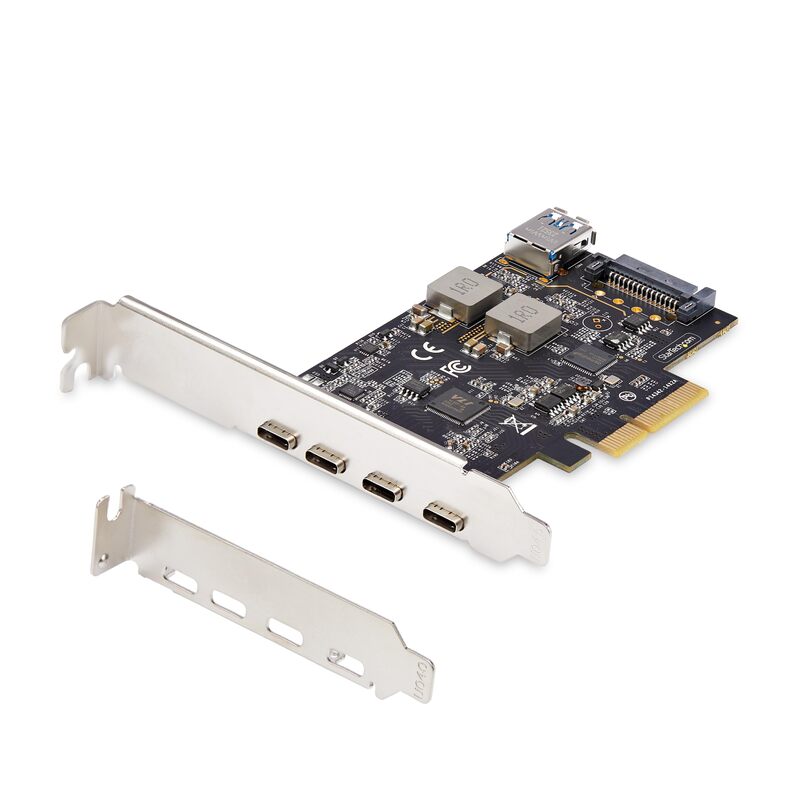 StarTech.com 5-Port USB PCIe Card, USB 3.2 10Gbps, PCI Express Card with 4X USB-C Ports, 1x USB-A Internal Port