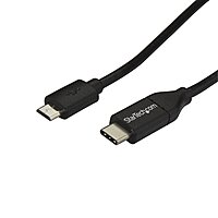 StarTech.com USB C to Micro USB Cable - 3 ft / 1m - USB 2.0 Cable - Micro USB Cord - Micro B USB C Cable - USB 2.0 Type C (USB2CUB1M),Black 3 ft/ 1 m
