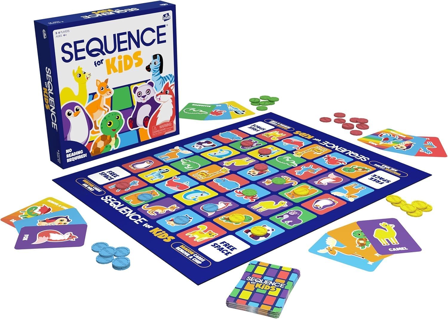 SEQUENCE for Kids -- The 'No Reading Required' Strategy Game by Jax and Goliath, Multi Color