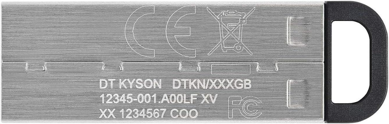 Kingston DataTraveler Kyson 128GB High Performance USB 3.2 Metal Flash Drive | Speeds up to 200MB/s | DTKN/128GB