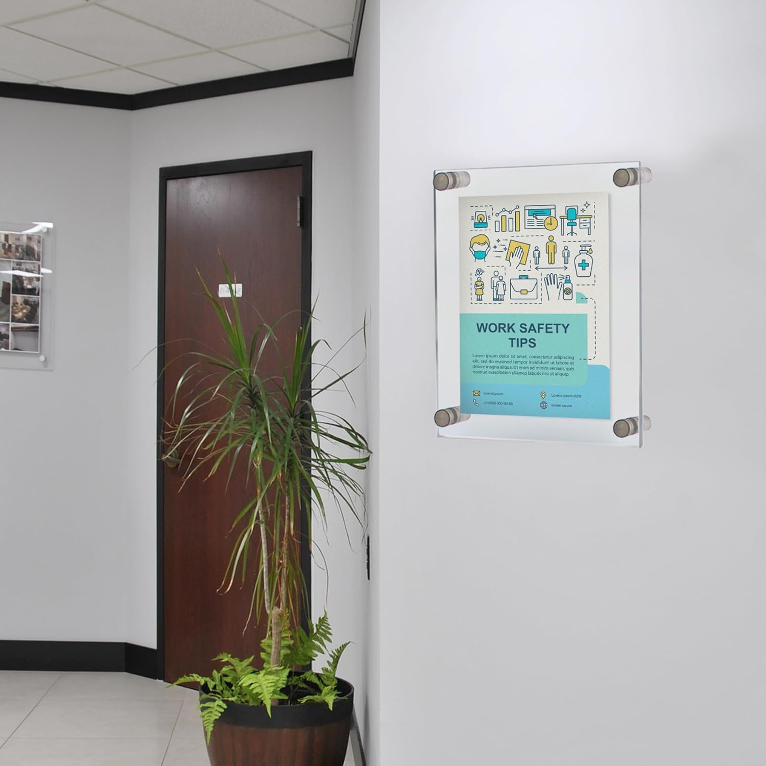 Azar Displays Standoff Acrylic Sign Holder