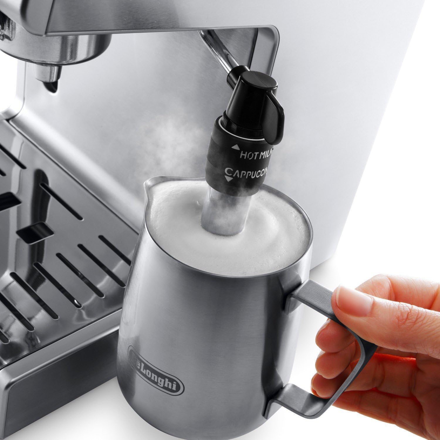 De'Longhi 15 Bar Pump Espresso and Cappuccino Machine with Premium Adjustable Frother, Stainless Steel