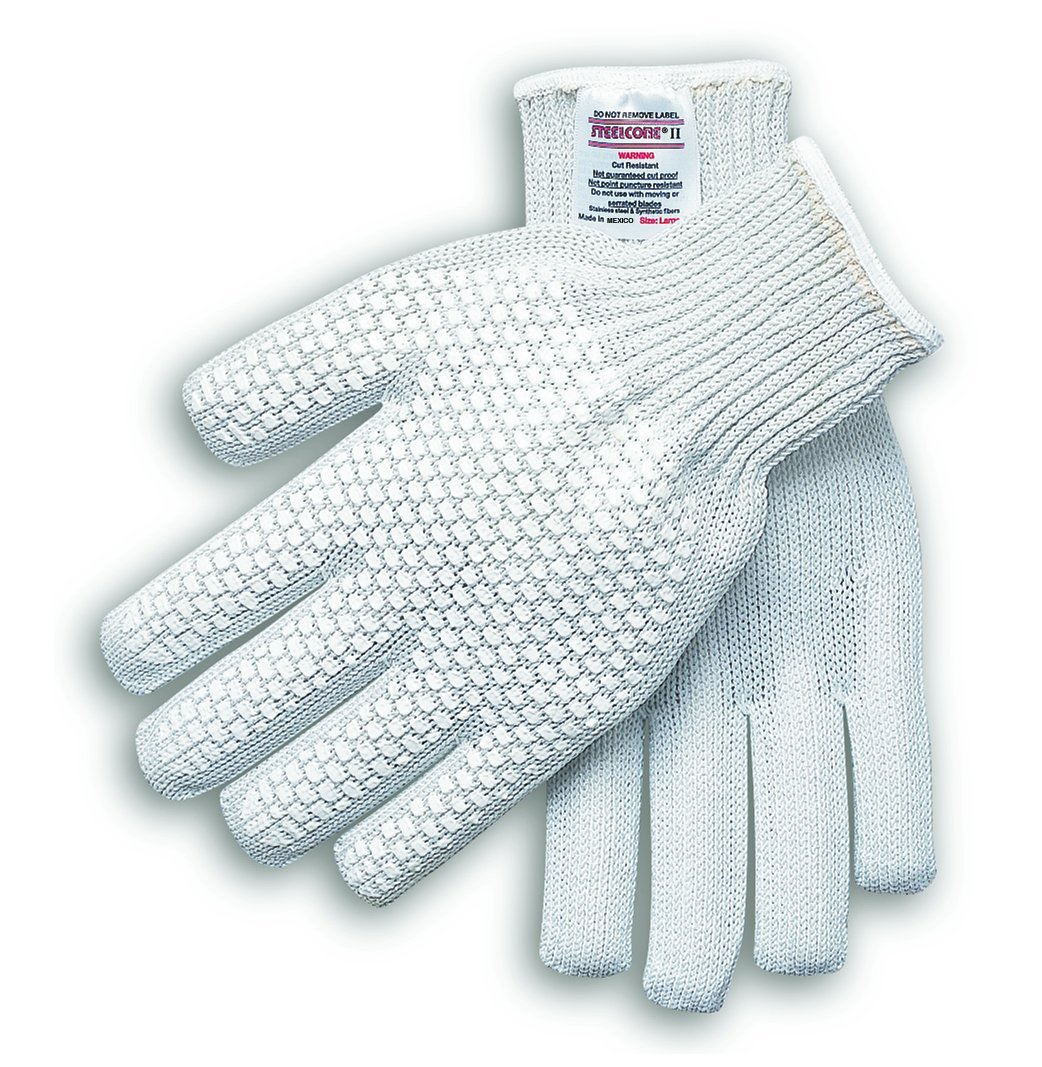 MCR Safety Steelcore II 7-Gauge Reversible Cut-Resistant PVC Blocks One Side Right Hand Gloves
