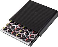 Mind Reader Single Serve Coffee Pod Drawer, 36 Pod Capacity, Countertop Organizer, Breakroom, 12.75"L x 13"W x 3"H, Black