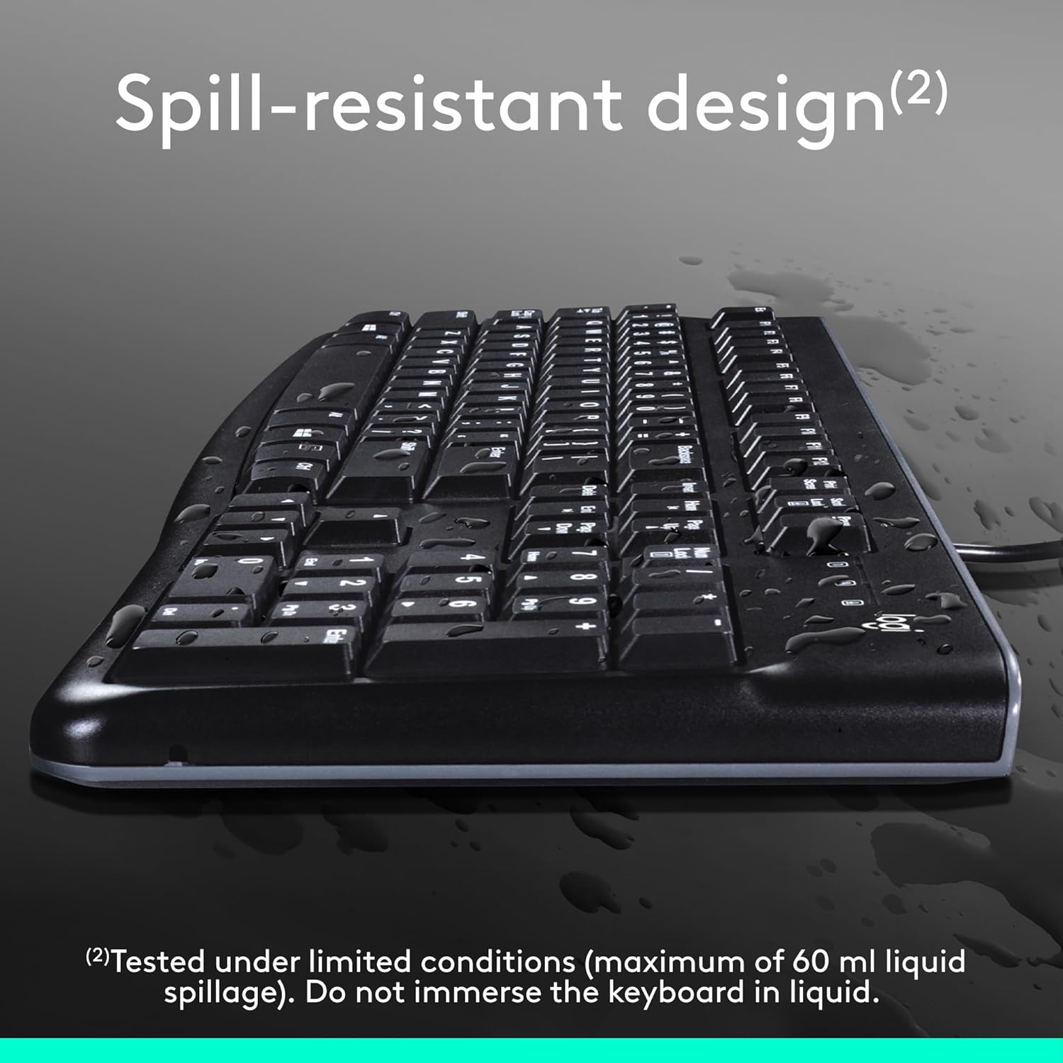 Logitech MK120 Wired Keyboard and Mouse Combo for Windows, Optical Wired Mouse, Full-Size, USB, Compatible with PC