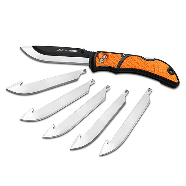 OUTDOOR EDGE 3.5" RazorLite EDC Pocket Knife with Replaceable Blades and Clip