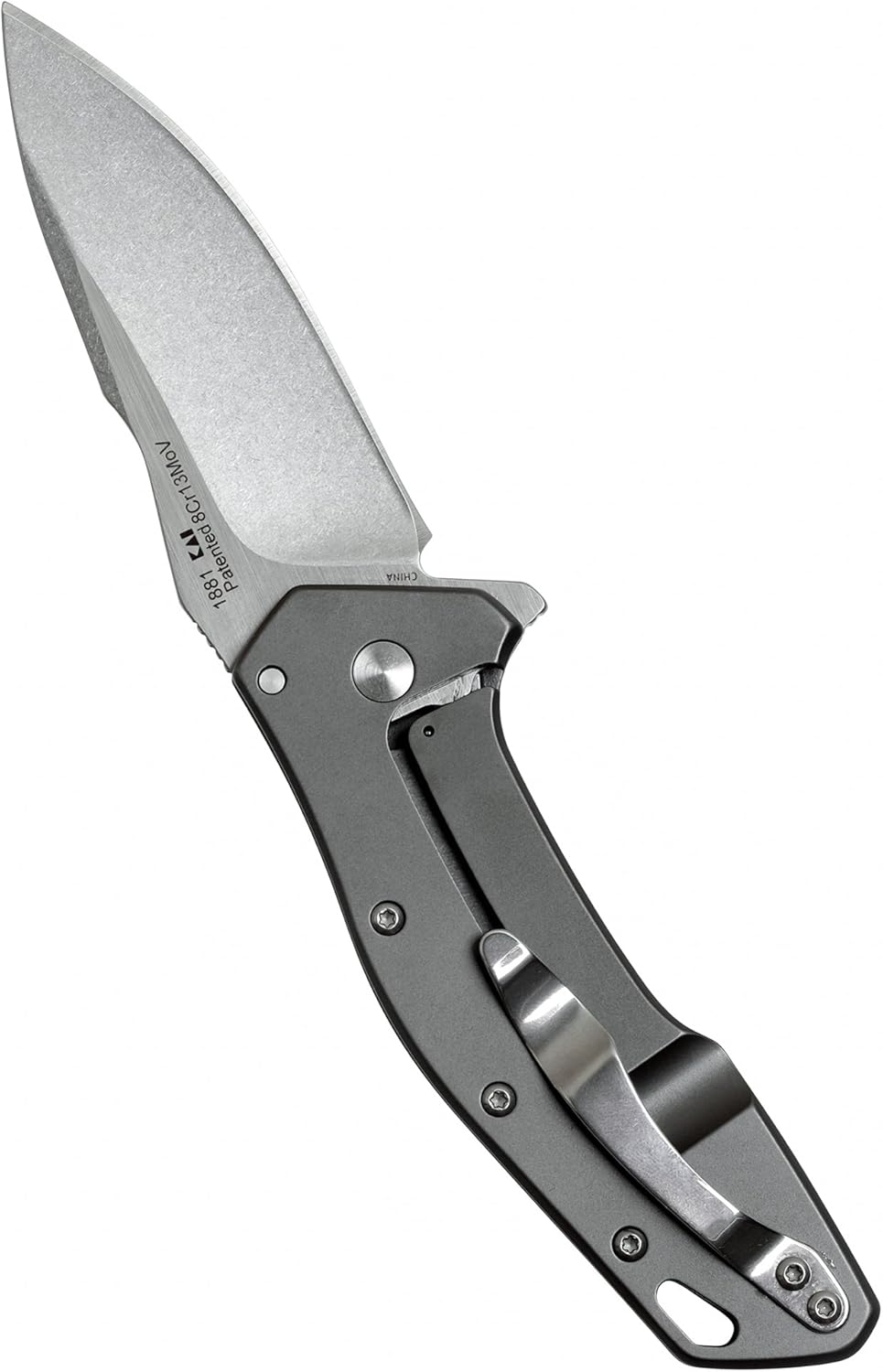 Kershaw Eris Folding Pocket Knife (1881); 3-Inch Stainless Steel Drop-Point Blade Featuring SpeedSafe Assisted Opening