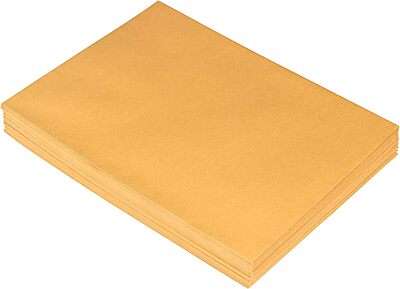 JAM PAPER Open End Catalog Envelopes with Peel & Seal - Brown Kraft Manila