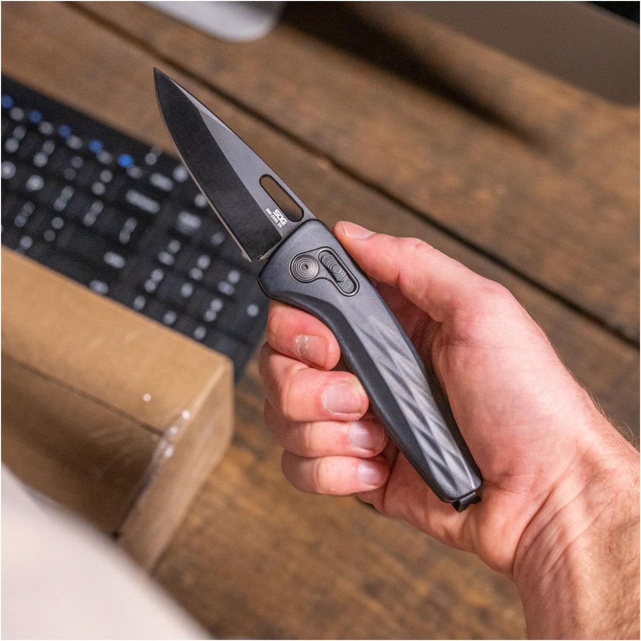 SOG One-Zero XR Easy-Opening Daily Carry Folding Knife with Aircraft-Grade Aluminum Handle | CRYO CPM S35VN Steel Blade