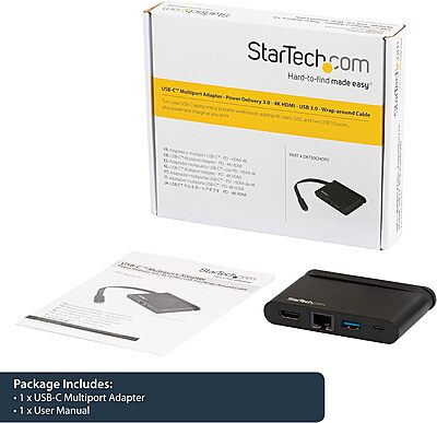 StarTech.com USB-C Multiport Adapter - USB Type-C Mini Dock with HDMI & Gigabit Ethernet