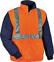 ERGODYNE GloWear 8385 Type R Class 3 High-Visibility 4-in-1 Reflective Safety Jacket