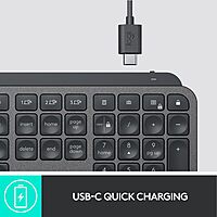 Logitech MX Keys Wireless Illuminated Keyboard for Business, Quiet Perfect-Stroke Keys, Logi Bolt Technology, Bluetooth, Rechargeable, Globally Certified, Windows/Mac/Chrome/Linux - Graphite