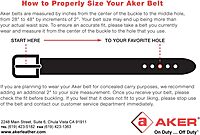 Aker Leather B21 1-1/2" Concealed Carry Gun Belt