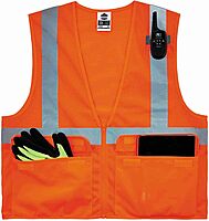 Ergodyne GloWear 8220Z High Visibility Reflective Safety Vest, ANSI/ISEA 107 Class 2, Zipper Closure