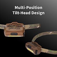Nightstick USB-4510 Multi-Flood USB Headlamp w/ Brim Clip & Strap - LiPo Rechargeable