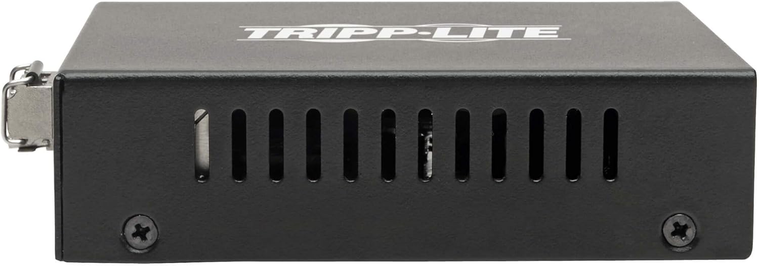 Tripp Lite Multimode Fiber Media Converter, Fiber to Ethernet Converter, Gigabit, POE+, 10/100/1000 LC, 850 nm
