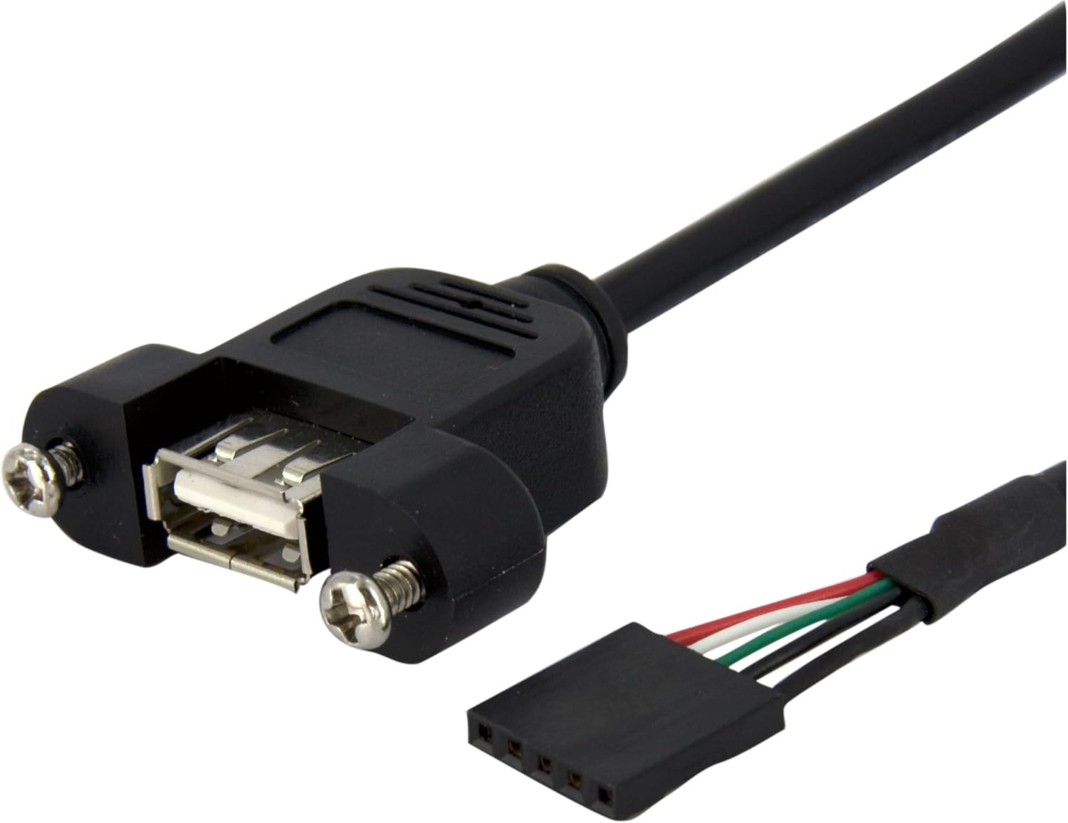 STARTECH.COM Panel Mount USB A to 5-pin Motherboard Header Cable - USB 2.0