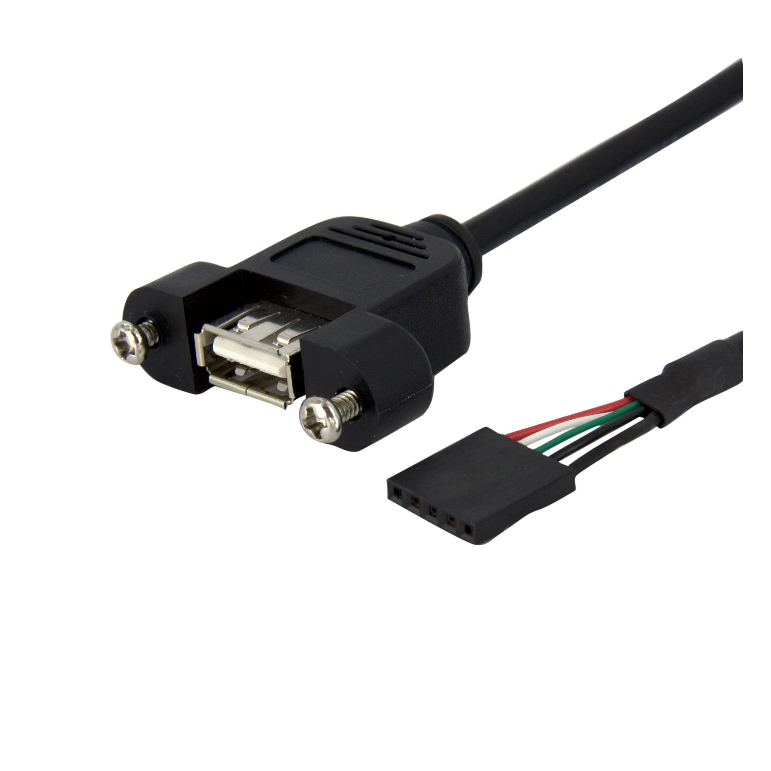 STARTECH.COM Panel Mount USB A to 5-pin Motherboard Header Cable - USB 2.0