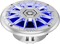BOSS Audio Systems MRGB65 6.5 Inch Marine Boat Stereo Speakers - Coaxial, 2 Way, Full Range, Multi-Color Illumination