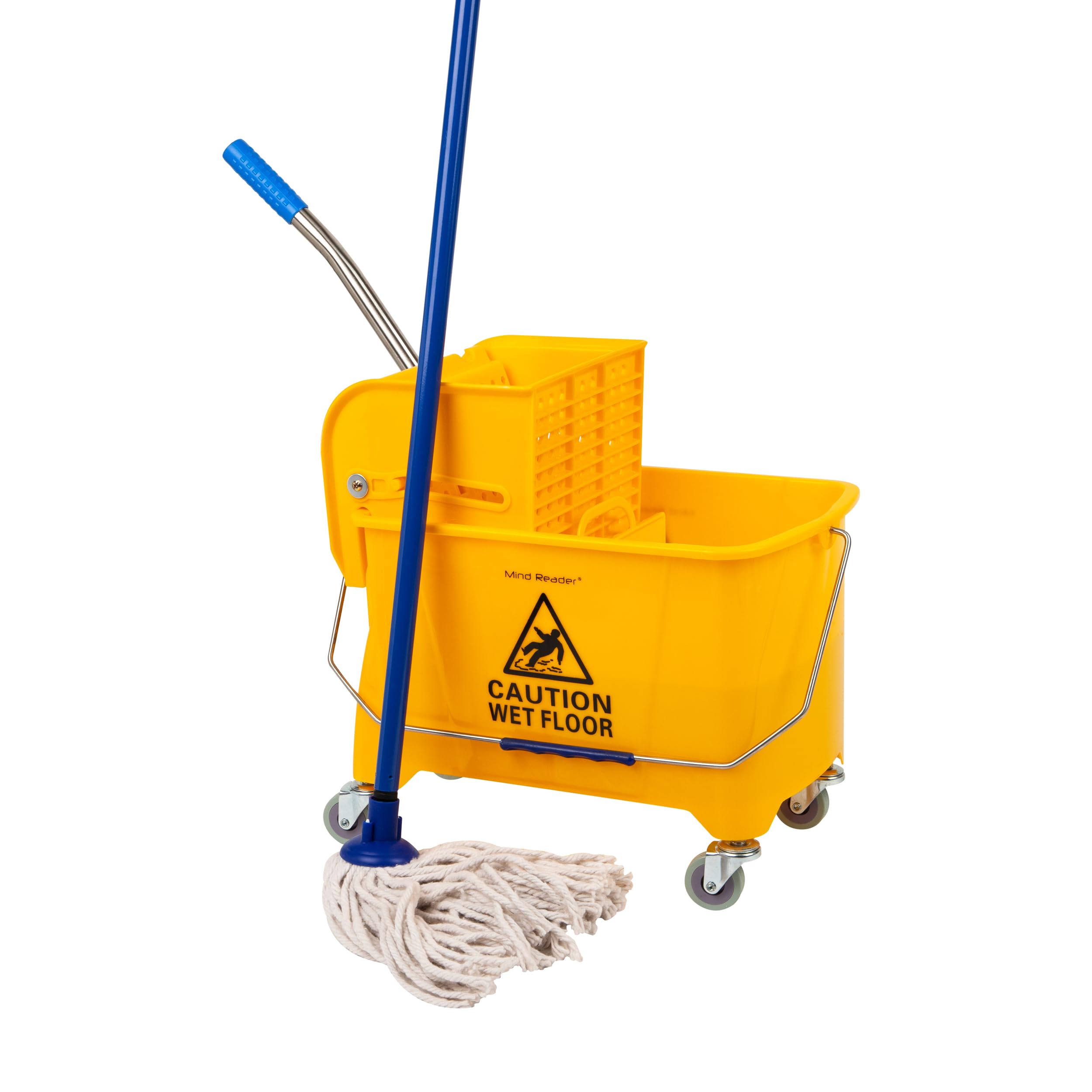 MIND READER Mop Bucket 22 Qt with Upward-Press Wringer