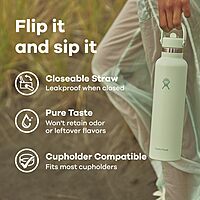 HYDRO FLASK Insulated Stainless Steel Water Bottle with Flex Straw Cap
