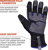 ERGODYNE ProFlex 817 Thermal Insulated Touchscreen Reinforced Palm Work Gloves