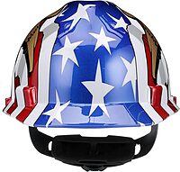 MSA Freedom Series V-Gard Cap Style Safety Hard Hat with Fas-Trac III Ratchet Suspension