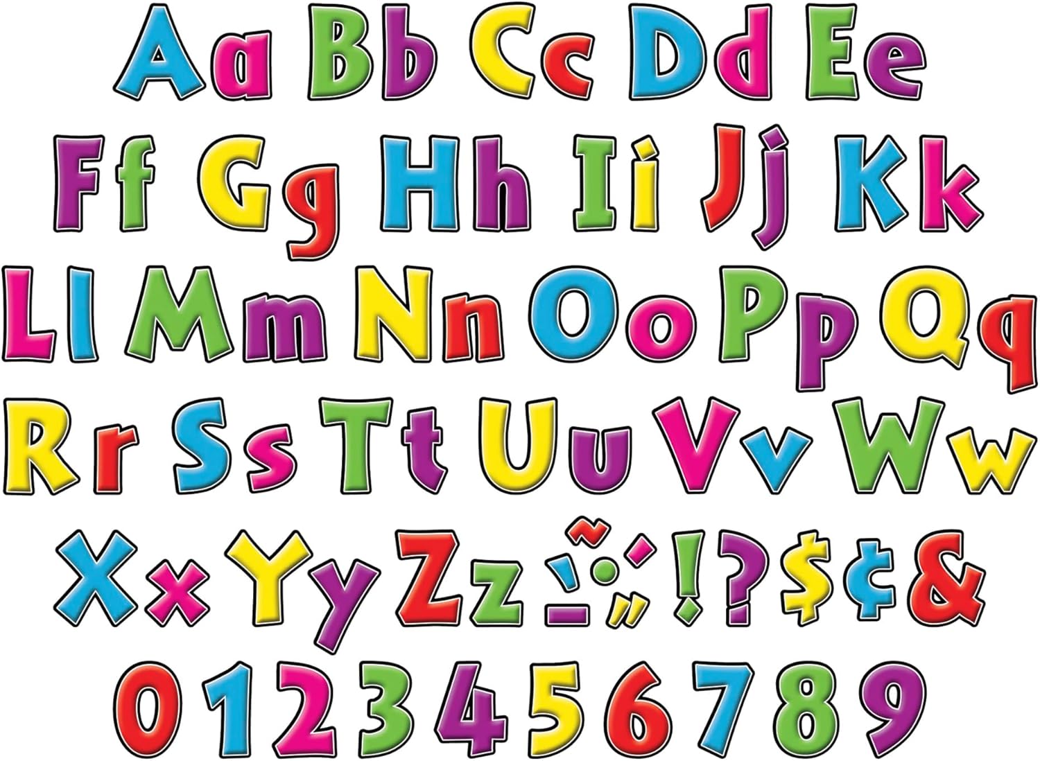 BARKER CREEK Letter Pop-Outs, 2" Die-Cut Cardstock Letters, Set of 676