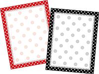 Barker Creek Designer Computer Paper 100 Sheet Set, Dots, Multi-Design, 50 Sheets of Red Dot and 50 Sheets of Black Dot Decorative Paper, Stationery, 8.5" x 11" (3556)