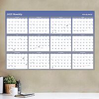 AT-A-GLANCE Reversible Vertical/Horizontal Erasable Wall Calendar, 48" x 32"