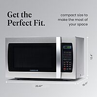 Farberware Countertop Microwave Oven 1000 Watts with LED Lighting & Child Lock